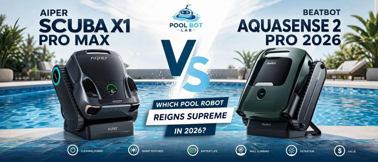 AIPER Scuba X1 Pro Max vs Beatbot AquaSense 2 Pro 2026 — PoolBotLab